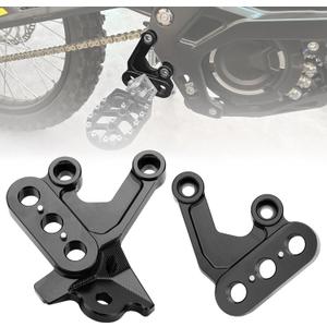 SMOTECC Surron Foot Peg Brackets, Electric Bike CNC Motorcycle FootPeg Pedal Bracket Compatible with Sur Ron Light Bee X/Sur Ron Light Bee S -Black