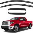 Window Rain Guards Visors Shield for 2007-2021 Toyota Tundra Double Cab, Out-Channel Window Vent Wind Shades Deflectors for 07-21 Tundra Extended Cab