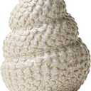 Unique White Ceramic Conch Vase - Cute Wabi-Sabi Style Handmade Flower Vase, Charming Modern Boho Ins Style Decorative Vases for Flowers, Great for Living Room, Shelf, Bookshelf and Entryway Décor