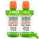 TheraBreath Fresh Breath Mouthwash, Mild Mint Flavor, Alcohol-Free, 16 Fl Oz (2-Pack)