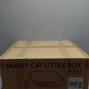 Open-Top Self Cleaning Litter Box, Automatic Litter Box with Dual Safety Sensors, Anti-Pinch Protection, Large Capacity, APP Control, White-Grey