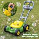 John Deere Bubble Lawn Mower for Toddlers, Bubble Blowing Machines, Indoor and Outdoor Gardening Toy, Birthday, Party Favor for Preschool Girls and Boys, No Batteries Required, 2+, Large