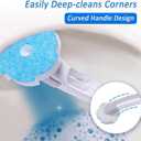 2 x Disposable Toilet Brush Refills, 32 Pcs Compact Blue Scrubber Heads  Bathroom Cleaning Supplies for Toilet, Bathtub, Sink & Washbasin