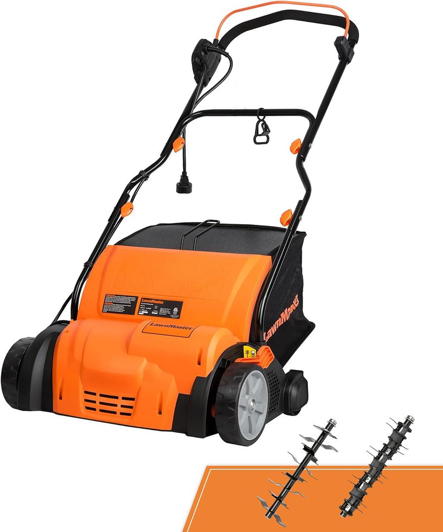 LawnMaster GV1314 Electric 15 13 Amp Dethatcher and Scarifier