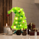 Mini Christmas Tree with Lights, 18in Small PreLit Artificial Tabletop Tree for Desk Office Holiday Decor, Xmas Green Whimsical Tree for Small Space Christmas Decor Gifts,arbol de Navidad con Luces
