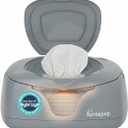 New Baby Wipe Warmer, Large Capacity Wipe Dispenser Compatible with 60-80pcs,10-Min Fast Heating,4 Temperature Modes,Innovative Spring Design,Silicone&Top Seals,Even Heating,3-Level Nightlight