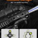 TOUGHSOUL Mlok Picatinny 2 in 1 Tactical Flashlight with Purple Laser Sight Combo, Body Material Polymer 1450 Lumen Light with Rechargeable Battery