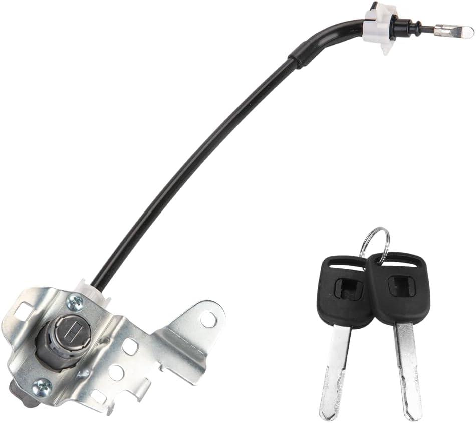 Front Door Lock Cylinder Cable with Keys for Honda Civic 4-Door 2006-2011 | 2 Keys, Silver Tone | Left Driver Side Door Lock Cylinder Replaces 72185-SNA-A01