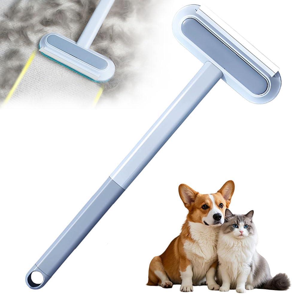 4 in 1 Cat and Dog Hair Removal Brush, 2025 New Multifunctional Pet Hair Remover with Extendable Long Handle, Washable Pet Hair Removal Tool for Furniture, Couch, Carpet, Clothes (1 Pcs)