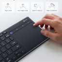 CZUR K5S Bluetooth Keyboard with Touchpad, Wireless & Wired Keyboard with Trackpad for PC, Laptop, Tablet & Phone, Multi-Device Portable Rechargeable Keyboard, for Windows/Mac/Android/iOS (No Backlit)