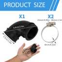 WD24X33918 Dishwasher Circulation Pump to Sump Elbow Hose Kit with Clamps, Leak-Proof Replacement Compatible with GE WD08X23476 WD19X25700 WD19X25460 Suitable for Kitchen Dishwasher Repair