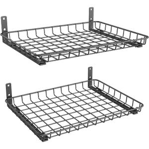TORACK 2-Pack 12x18 inch Wall-Mounted Shelves, Garage Wall Shelf
for Closet & Laundry Room, Heavy-Duty, Wall Floating Shelves, Hold up to 60 lbs, Black