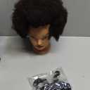 Morris Mannequin Head with 100% Human Hair - Curly Hair Training Head for Cosmetology, Hairdresser Practice, Styling, Braiding with Clamp Stand