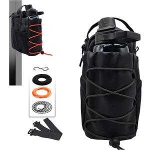 Magnetic Gym Bag for Men And Women with 20-46oz Water Bottle Holder, Featuring 3-Color Elastic Strap and Detachable Hook | Small Crossbody Sling Bag with Adjustable Strap for Travel Work Sports