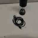 2Pack Electric Salt and Pepper Grinder Set USB Rechargeable with Warm LED Light, Adjustable Coarseness Lidaop Large Capacity Automatic Salt Pepper Mill Shakers for Kitchen, Restaurant, Outdoor, Black