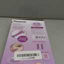 Panasonic Womens Facial Hair Remover and Eyebrow Trimmer with Pivoting Head, Includes 2 Gentle Blades for Brow and Face and 2 Eyebrow Trim Attachments, Battery-Operated  ES2113PC (Pink)