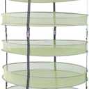 HORTIPOTS Herb Drying Rack Collapsible 2.5 ft Hanging Dry Net Rack for Hydroponic Herb Pot Vegetable Fruit Flower or Clothes Laundry (Green)