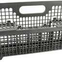 8531233 WP8562043 Dishwasher Silverware Basket (19"x3.4"x9") by puxyblue - Compatible with WhirlPool KitchenAid GE KenMore Dishwasher Utensil Rack Basket 