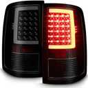 AKKON - For 2009-18 Dodge Ram 1500 2010-18 2500/3500 Black Smoked LED Tube Tail Lights Lamps Pair Housing Set