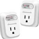 DEWENWILS Indoor Countdown Timer Outlet 2Pack, Timers for Electrical Outlets, 125V/15A/1000W Auto Shut Off Safety Outlet, One 3-Prong Grounded Outlet, Light Timers, 1/3 HP, UL Listed