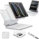 ESR iPad Pro 11 Inch Case with Keyboard (M5/M4, 2025/2024), iPad Pro 11(5th) Keyboard Case with Easy-Set Magnetic Stand, Portrait/Landscape Modes, Removable Protective Case, Rebound 360 Series, White