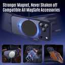 Symcele Designed for iPhone 17 Pro Case, Compatible with MagSafe, [Camera Protection] [15FT Military Drop Protection] Shockproof Translucent Matte Anti-Slip Phone Case, 6.3", Deep Blue