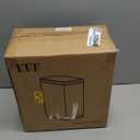 KUK Slim Bathroom Trash Can with Lid, 1.6 Gal / 6L Stainless Steel Small Garbage Bin with Detachable Inner Bucket, Step Pedal, Silent Close, Wastebasket for Toilet, Bedroom, Home, Office (White)