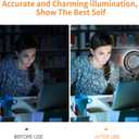 Video Conference Lighting Kit, Ring Light Clip on Laptop Monitor with 5 Dimmable Color & 5 Brightness Level for Webcam Lighting/Zoom Lighting/Remote Working/Self Broadcasting and Live Streaming, etc.
