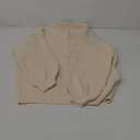 Famulily Womens Long Batwing Sleeve Oversized Pullover Sweater Ribbed Knit Tunic Sweater (Small, Beige)
