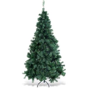 6Ft Artificial PVC Christmas Tree W/Stand Holiday Season Indoor Outdoor Green