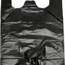 YYaaloa 100 pcs Black Trash Bags with Handles - 14x22 Super Thick 1.8mil Plastic Rubbish Bags for Office, Picnic, Kitchen, Bulk Use