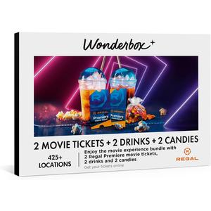 WONDERBOX - Regal Movie Gift Box  2 Tickets, 2 Drinks & 2 Candies  Movie Night Experience for 2  Valid at 425 Regal Locations in The US