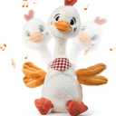 TUMAMA Talking Dancing Duck Toy - Soft Plush Electronic Pet with Twisting Neck and Flapping Wings, Features Singing, Recording, Repeating for Toddlers, Toddler Interactive Gift Toys for Boys and Girls