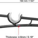 uxcell Double Curtain Rod Bracket, 4Pcs - Aluminum Alloy Curtain Rod Holders, Curtain Rod Hooks Fit for 0.8-1 Inch Drape Poles for Wall Hanger (Black)