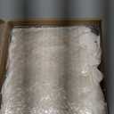 5.1 x7.1 inch 50PCS Blank Silver Glitter Laser Cut wedding invitations with Envelopes & Hollow Rose Pocket With Ribbon & RSVP Invitation for Wedding Quincenera Invite