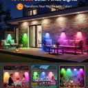 KOOPER Solar Fence Lights Outdoor Waterproof, 8 Pack Warm White & 9 Fixed Colors & Color Changing Fence Lights Solar Powered, Solar Lights Outdoor Fence for Outside Backyard Railing Patio Wall Deck