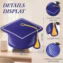Yalikop 2 Pack Graduation Cap Pillow 12" x 12" Graduation Plush Stuffed Animal Class of 2026 Grad Decorations Gifts Congrats Grad Party Plush Favors for High School College Sofa Couch(Blue)