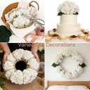 Kimura's Cabin 6pcs White Hydrangea Artificial Flowers Silk Fake Hydrangeas Faux Hydrangea Flowers with Stems for Wedding Bouquets Arrangement Home Table Centerpieces Baby Shower Party Decoration