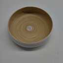 LEXA 12" Handmade White Bamboo Wooden Fruit Bowl for Kitchen Counter - 130 oz Lightweight Large Bamboo Wood Salad Bowl