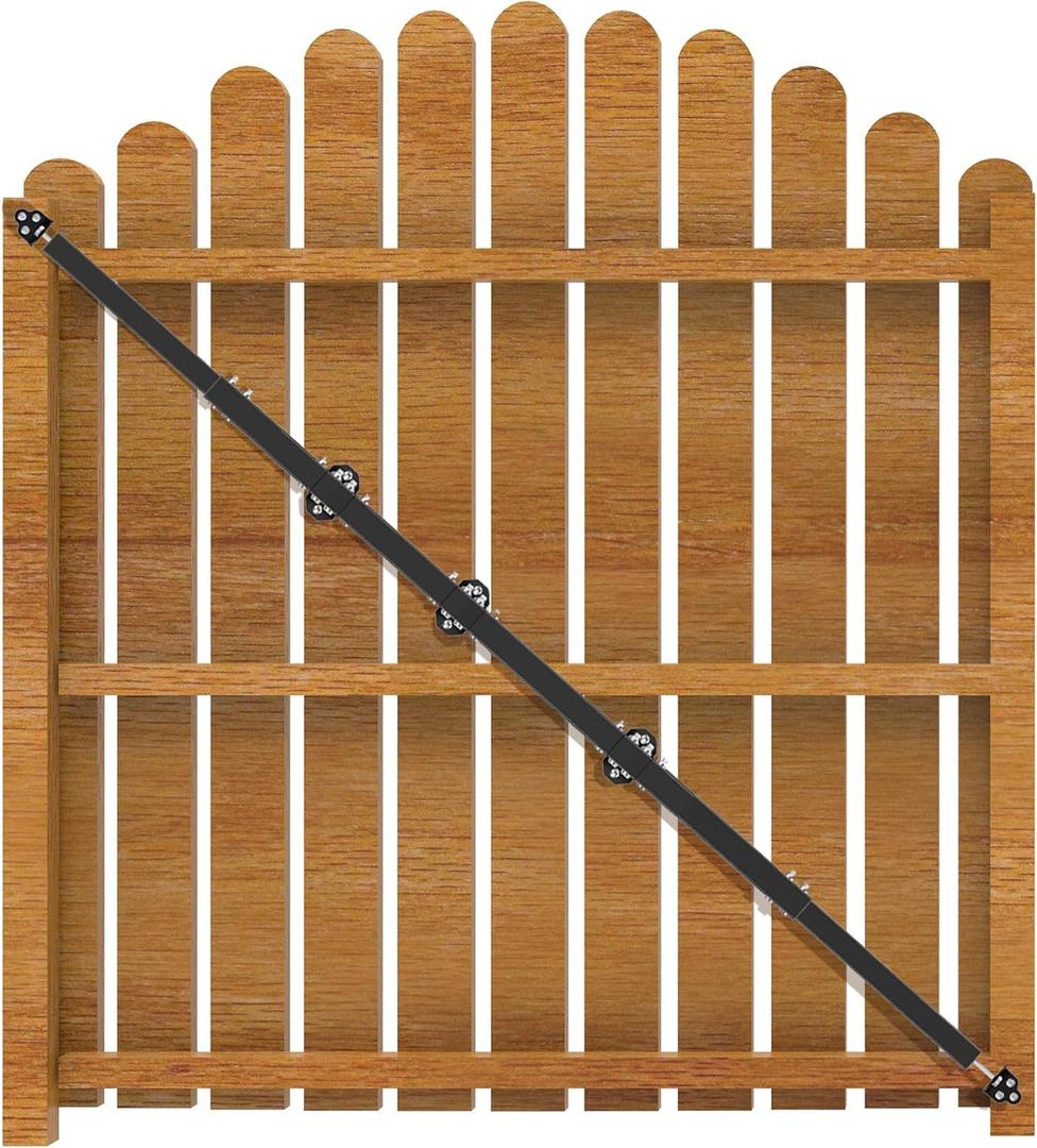 10' Telescopic Gate Brace,Extends from 64 to 120 Inches Adjustable Steel Anti Sag Gate Kit for Outdoor Yard Wooden Fence Gates