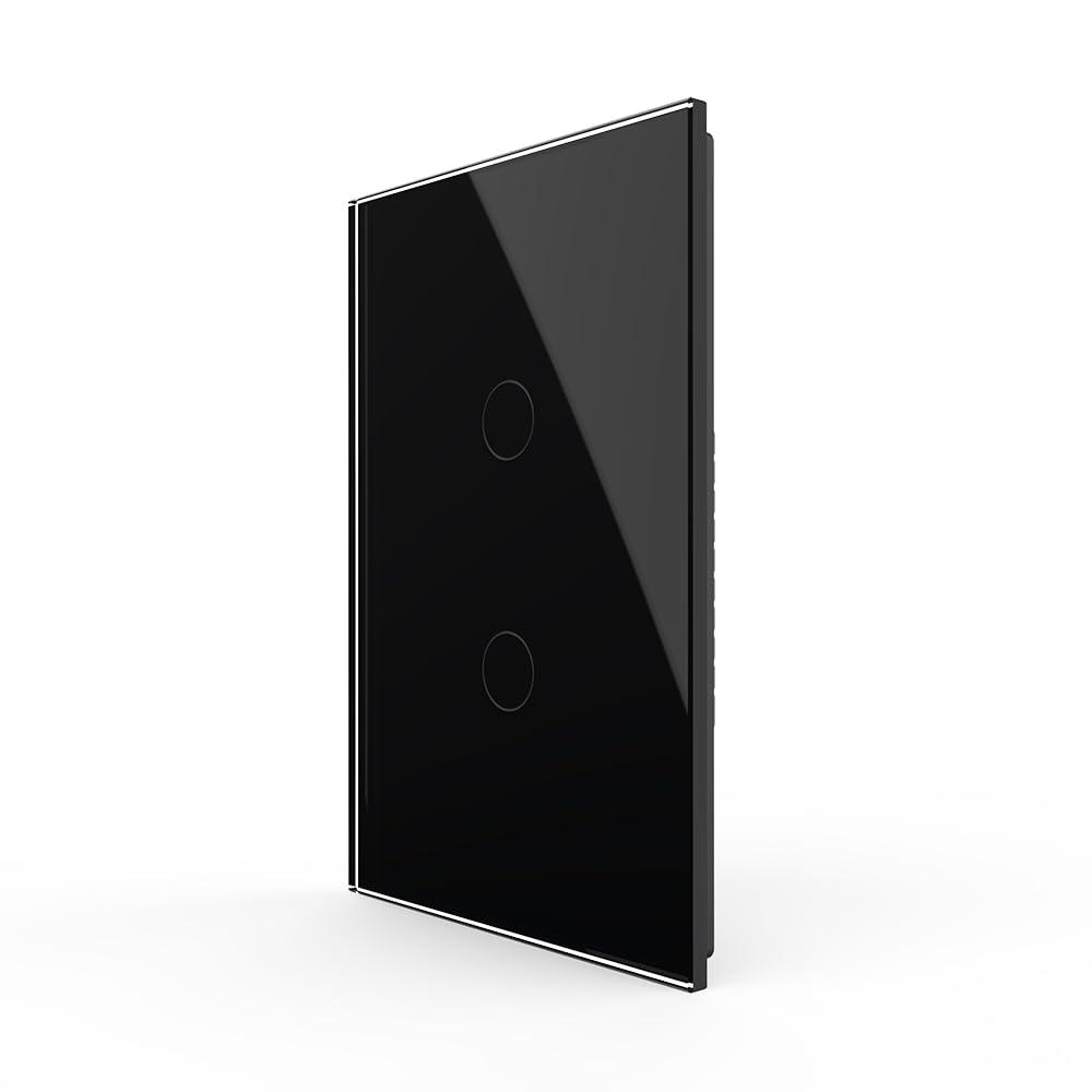 LIVOLO WiFi Touch Wall Switch for Smart Home, Compatible with Alexa & Google Home, Neutral Wire Required, 2 Gang, Tempered Glass Panel, (Black) | Tempered glass panel, 2.4GHz Wi-Fi, no hub required,neutral wire needed, voice/app control, scheduling & timer