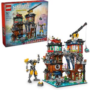 LEGO NINJAGO City Workshops Building Toy - Ninja Set for Boys & Girls, Ages 14+ - Gift for Teens - Includes 10 Minifigures and a Mech - for Play and Display - 71837