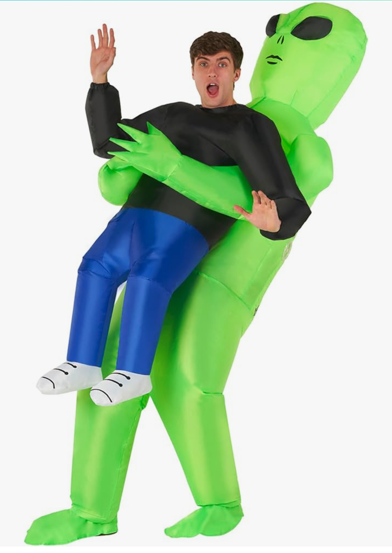 Morph Inflatable Alien Costume Adult, Alien Inflatable Costume Adult, Blow Up Alien Costume Adult, Alien Abduction Costume, Kidnapped By Alien Costume, Halloween Inflatable Costumes Adult Funny