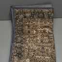 RYB HOME Washable Runner Rug 2x6 for Enterway Hallway, Floral Vintage Boho Distresssed Rug Soft Faux Wool Stain Resistant Non Slip Door Mat Runner for Kitchen Bathroom Laundry, 2x6 ft, Brown