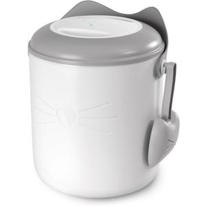 Catit PIXI Smart Vacuum Food Container  Airtight Cat Food Storage with Auto Vacuum Seal, BPA-Free, Energy Efficient, Whimsical Cat Design & Scoop