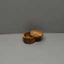 KITCHENDAO Acacia Wood Salt Cellar Bowl Box, Elegant Kitchen Holder Container with Swivel Magnetic Lid to Store Favorite Seasonings Pepper Spice or Bath, 6oz (Acacia(No Spoon))