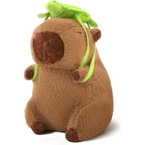 Cute Capibara Plush,Capibara Stuffed Animal,Capibaras Peluches 9 Inch Kawaii Fluffy Soft Plush for Teens Birthday Gift (Turtle)
