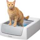 PetSafe ScoopFree Crystal Classic Self-Cleaning Litter Box System Automatic Cat Litter Box - Advanced Odor Control Includes Disposable Crystal Litter Tray (PAL00-17296)