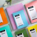 AHGXG Spiral Notebook 6 Pack - A5 Small Spiral Notebooks for Work, 5.7" x 8.22", 100GSM Thick College Ruled Paper, 160 Pages Spiral Journals for Women Men School Supplies, Pink Green Blue