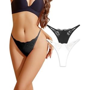 PEASLIM G-String Thongs for Women Lace Thongs Black Thongs for Women Panties